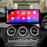Radio Mobil Android Baru NaviHua 12,8 inci untuk Mercedes Benz Kelas C GLC W205 X253, Multimedia Head Unit Monitor Navigasi Carplay