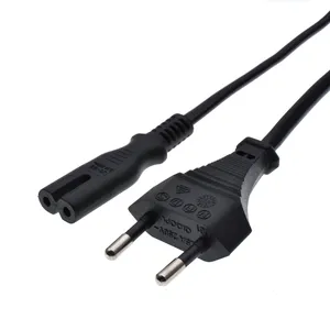 Cable de alimentación de CA para cámara europea a IEC 320 C7, adaptador de carga para Notebook, Cable de extensión de clavija de la figura 8 2 de la UE