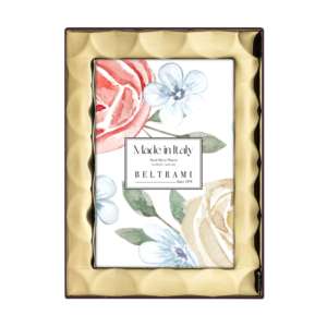 Beltrami Photo <b>Frame</b> 4x6 Inch Silver Plated <b>Gold</b> Finish Made In Italy - Product Image 1