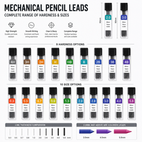 Recharges de mine de crayon mécanique en cire de paraffine colorée de qualité supérieure ZHUOPIN ZP300C OEM 5,6 mm, longueur 90 mm, pour dessin artistique et croquis