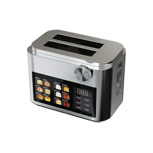 <span class=keywords><strong>Grille</strong></span>-<span class=keywords><strong>pain</strong></span> multifonctionnel électrique Vaison 2 fentes, polyvalent, avec minuterie numérique, en acier inoxydable, pour sandwichs, vitesse variable, idéal pour hôtels - Product Image 3