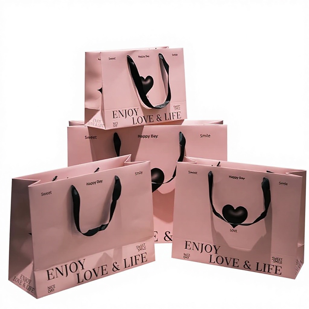 Portable Foldable Handle Shopping Biodegradable White Card Paper Bag Luxury Clothes Store Retail Packaging Gift Carry Paper Bags