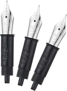 Pennini stilografiche Jinhao con sezione nera alimentano pennini oro e argento - Product Image 5
