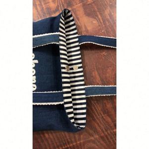 High Quality Custom Logo Printed Stripe Canvas Shopping Tote Bag Hot Sale Recyclable and Colorful Bags - Product Image 6