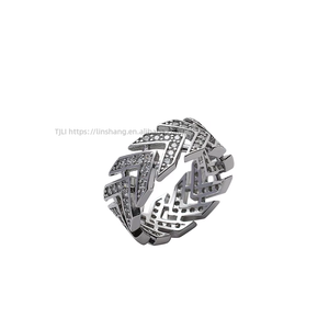 Copper <b>Set</b> Zircon <b>Ring</b> Trendy Hip Hop Jewelry Classic <b>Ring</b> for Couples - Product Image 5