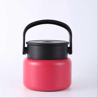 Marmite isotherme portable en acier inoxydable 316, antibactérienne, pour soupes, sans électricité, avec couvercle à poignée