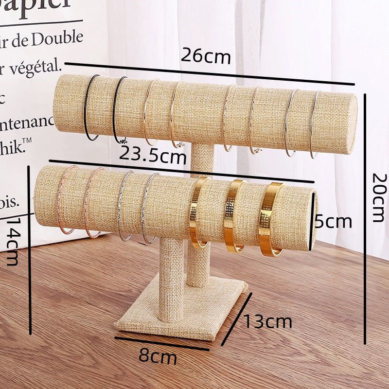 Linen double-row bracelet display rack