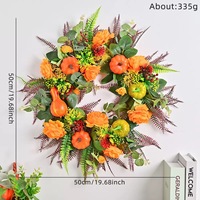 Automne Guirlande Jaune Feuille D'érable Artificielle Fleurs Décoratives Ruban Plantes pour Porte D'entrée Festive Suspendus Thanksgiving Pâques