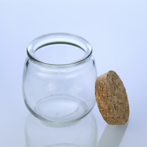 Per uso alimentare rotondo 100ml 200ml 300ml di zucchero da cucina chiaro miele marmellata di latte succo di Yogurt budino vasetti di vetro con sughero di legno - Product Image 2