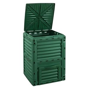 Compostador de Jardín de Plástico Verde de 300L, Contenedor de Compostaje Térmico, Resistente a la Intemperie, para Uso en Exteriores - Product Image 1