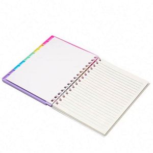 Cuaderno de composición a color A5, tapa dura, encuadernación en espiral, 80 hojas, sensación cómoda al tacto, diario de descompresión, material de oficina para aprendizaje - Product Image 4
