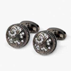 Boutons de manchette vintage pour hommes, vente chaude, haute qualité, luxe, boutons de manchette de chemise à fleurs - Product Image 1