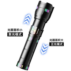 ไฟฉายซูมกำลังสูง 1000M แบบชาร์จไฟได้ ปรับโฟกัสได้ ใช้ในบ้านกลางแจ้ง - Product Image 3