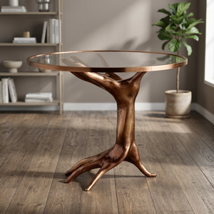Contemporary Brass <b>Coffee</b> <b>Table</b> With Tempered Glass Top Modern Decorative Living Room Furniture - Product Image 1