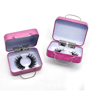 Wholesale 3D Full Strip Mink Lashes Luxury Small Suitcase Lash Boxes Custom 0.07mm Private Packaging Vendor Stock One Stop