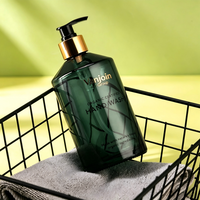 Flacon de lotion cosmétique givré de luxe 500 ml avec pompe, flacon vide en verre pour sérum de soin de la peau, conteneur de crème et de lotion