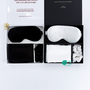 Ensemble cadeau de luxe brodé, boîte de rangement vintage personnalisable, <span class=keywords><strong>taie</strong></span> <span class=keywords><strong>d</strong></span>'<span class=keywords><strong>oreiller</strong></span> <span class=keywords><strong>en</strong></span> <span class=keywords><strong>soie</strong></span> de mûrier 22mm, motifs feuilles, animaux, dessins animés - Product Image 4
