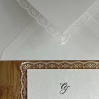 Invitation de mariage élégante en dentelle, invitation minimaliste blanche, invitation de mariage de luxe faite à la main, papeterie de mariage romantique européenne