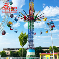 Fabricant de tours volantes à sensations fortes de 40m et 30m pour parcs d'attractions, conceptions extérieures en fibre de verre, métal et acier à vendre