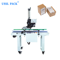 Équipement d'étiquetage automatique de surface supérieure DX113J, applicateur d'étiquettes plates haute vitesse pour cartons et boîtes, machine d'étiquetage