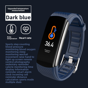 Relógio Inteligente de Pulso C6T em Plástico com Monitoramento de Temperatura Corporal, Pressão Arterial, Frequência Cardíaca, Notificações, Monitoramento de Sono e Pedômetro - Product Image 1