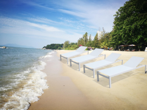 <strong>Cheap</strong> Wholesale Aluminum Outdoor Furniture Metal Garden Mesh <strong>Sunlounger</strong> Set for Pool Sun Loungers - Product Image 4