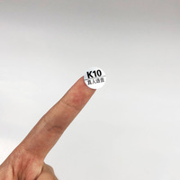 Autocollant adhésif mini en PET avec logo personnalisé, finition mate, découpe à la forme, impression CMYK, décalcomanie, emballage électronique, étiquettes pour ordinateurs