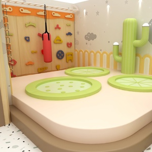 2025 US Kids Soft Play Game Toy Indoor Aire <span class=keywords><strong>de</strong></span> jeux pour enfants Maison <span class=keywords><strong>de</strong></span> <span class=keywords><strong>jeu</strong></span> <span class=keywords><strong>de</strong></span> rôle avec toboggan et trampoline pour café Shop - Product Image 4