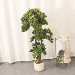 Pino Artificial en Maceta, Planta Verde Artificial, Bonsái <span class=keywords><strong>de</strong></span> <span class=keywords><strong>Cedro</strong></span> Artificial para Decoración Interior del Hogar - Product Image 4