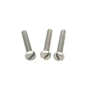 Plain DIN84 SS304 Com Fenda Cheese Machine Head Screw M2.2X5