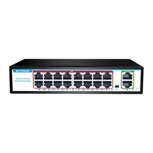 Factory OEM/ODM Gigabyte Ethernet Switch 16*10/100mbps POE port,2*10/100/1000mbps UP-Link Port