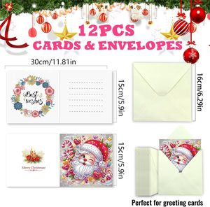 Nghệ thuật vẽ tranh giáng sinh thiệp chúc mừng với phong bì, Snowman Craft DIY thẻ làm Bộ dụng cụ cho người lớn trẻ em Quà tặng - Product Image 2