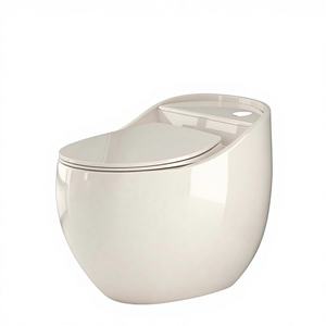 Inodoro de Cerámica con Forma de Huevo, Estilo Moderno, Famoso en Internet, Personalizado, Colorido, Estilo Crema, Ahorro de Agua, Antiolores - Product Image 1