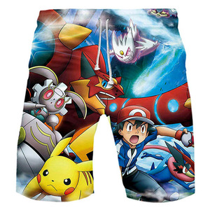 Shorts de Baño para Hombre y <span class=keywords><strong>Mujer</strong></span>, Diseño 3D de Pikachu, Estilo Harajuku, Pantalones Cortos Casuales, Shorts de Natación con Estampado de Pikachu - Product Image 3