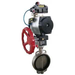 Nuzhuo OEM 고온 물 제어를 위한 맞춤형 핸드 휠이 있는 고성능 공압 버터플라이 밸브