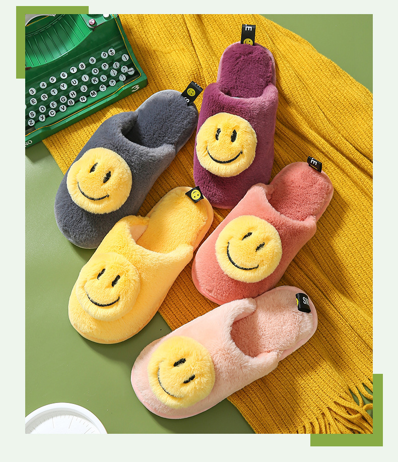 Fashion Plush Slippers Women Indoor Warm Fluffy Slippers Cotton Fur Slides Ladies