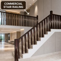 Balustre et poteau de balustrade torsadés en bois massif pour escalier moderne, taille personnalisée, OEM
