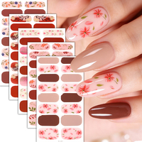 OEM Personnalisé – 16 Emballages de vernis à ongles adhésifs pour Noël, couvrance totale, imperméables, pour les acheteurs en gros