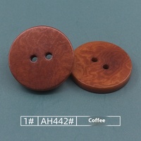 Kancing Corozo (Kelapa) Alami Ramah Lingkungan Berkualitas Tinggi 4 Lubang Kayu untuk Kemeja Jas Mantel 15mm 20mm Kancing Tanduk Pipih Lebar