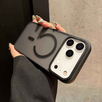 Coque de téléphone en métal pour iPhone 18 Pro Max avec charge sans fil, magnétique, finition mate, compatible avec iPhone 17, 16, 15, 14, 13, 12, avec boîte