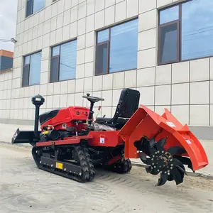 Kleine Cultivator Helmstok Tuin Boerderij Diesel Maaier Tractor Mini Crawler Tractor Prijs