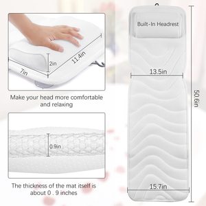 Coussin <span class=keywords><strong>de</strong></span> <span class=keywords><strong>bain</strong></span> pour tout le corps, coussin <span class=keywords><strong>de</strong></span> <span class=keywords><strong>bain</strong></span> antidérapant pour baignoire, Spa, oreiller <span class=keywords><strong>de</strong></span> baignoire, <span class=keywords><strong>matelas</strong></span> pour la tête, le cou, les épaules et le dos - Product Image 4