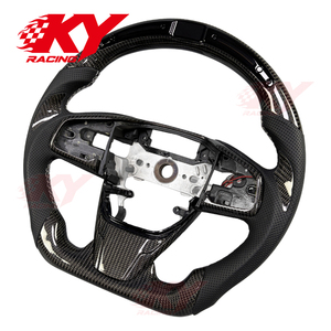 Volant en fibre de carbone avec LED personnalisées pour Honda Civic 10e génération Hatchback Type R Si Coupé FK7 FK8 - Product Image 2