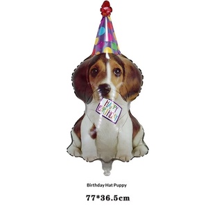 Nuovi <span class=keywords><strong>Palloncini</strong></span> in Foil a Forma di Gatto e Cucciolo <span class=keywords><strong>con</strong></span> Cappello da Festa, Decorazioni per Feste, Giocattoli per Bambini - Product Image 2
