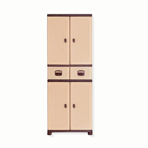 Multifunctional Stackable Foldable <b>Plastic</b> <b>Storage</b> Container with Rattan Design <b>Drawer</b> and Hanging Clothes Rail for Home - Product Image 1