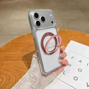 เคสใสกันกระแทกแบบหมุนได้ 360 องศา พร้อมแม่เหล็ก สำหรับ iPhone 18 17 Pro Max 16 15 14 13 12  วัสดุ PC ชุบเคลือบ - Product Image 3