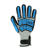 Conception personnalisée Gants de sécurité durables en TPR de haute qualité résistants aux coupures Gants de travail enduits de nitrile sableux Gants d'impact