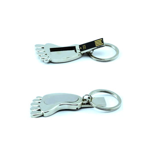 Móc chìa khóa attachable kim loại chân-shaped <span class=keywords><strong>USB</strong></span> Flash Drive 1GB để 32GB <span class=keywords><strong>Memory</strong></span> Stick 2.0 Pen Drive với thiết kế thời trang - Product Image 3