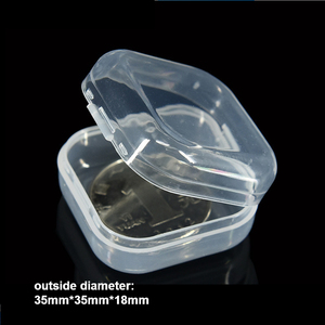 Hộp Nhựa Trong Suốt Nhỏ 35*35*18 Mm Lưu Trữ Trong Kho Cho Nút Tai, Mỹ Phẩm, Hộp Đựng Móc Câu - Product Image 2