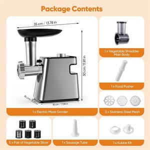 La máquina picadora <span class=keywords><strong>de</strong></span> <span class=keywords><strong>carne</strong></span> <span class=keywords><strong>de</strong></span> doble velocidad, rebanadora, trituradora y ralladora <span class=keywords><strong>de</strong></span> queso se está vendiendo bien. - Product Image 2